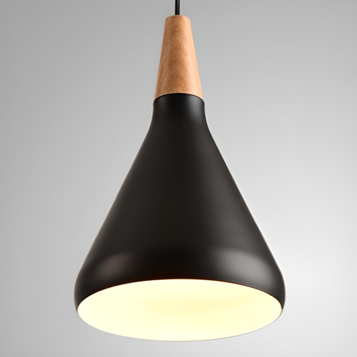 Modern Cone Conical Aluminum Pendant Light Flexible Length Image - 24