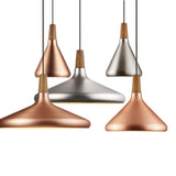 Modern Cone Conical Aluminum Pendant Light Flexible Length Image - 26