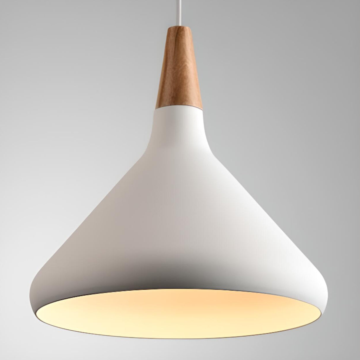 Modern Cone Conical Aluminum Pendant Light Flexible Length Image - 29