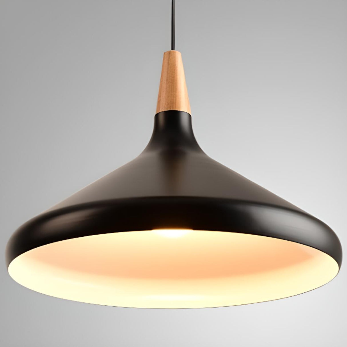 Modern Cone Conical Aluminum Pendant Light Flexible Length Image - 31