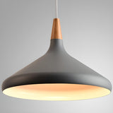 Modern Cone Conical Aluminum Pendant Light Flexible Length Image - 34