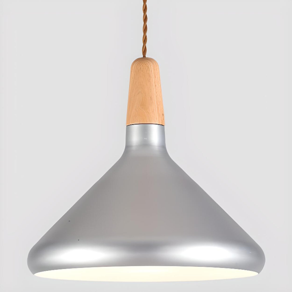 Modern Cone Conical Aluminum Pendant Light Flexible Length Image - 36