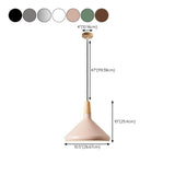 Modern Cone Conical Aluminum Pendant Light Flexible Length Image - 40