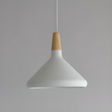 Modern Cone Conical Aluminum Pendant Light Flexible Length Image - 8