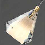 Modern Cone Crystal Teardrop Glass Pendant Light Image - 10