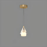 Modern Cone Crystal Teardrop Glass Pendant Light Image - 8