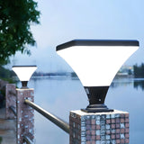 Modern Cone Solar Outdoor Remote Control Post Light Image - 2