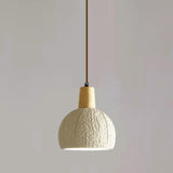 Modern Conical Gray Wooden Concrete Pendant Lights Image - 12