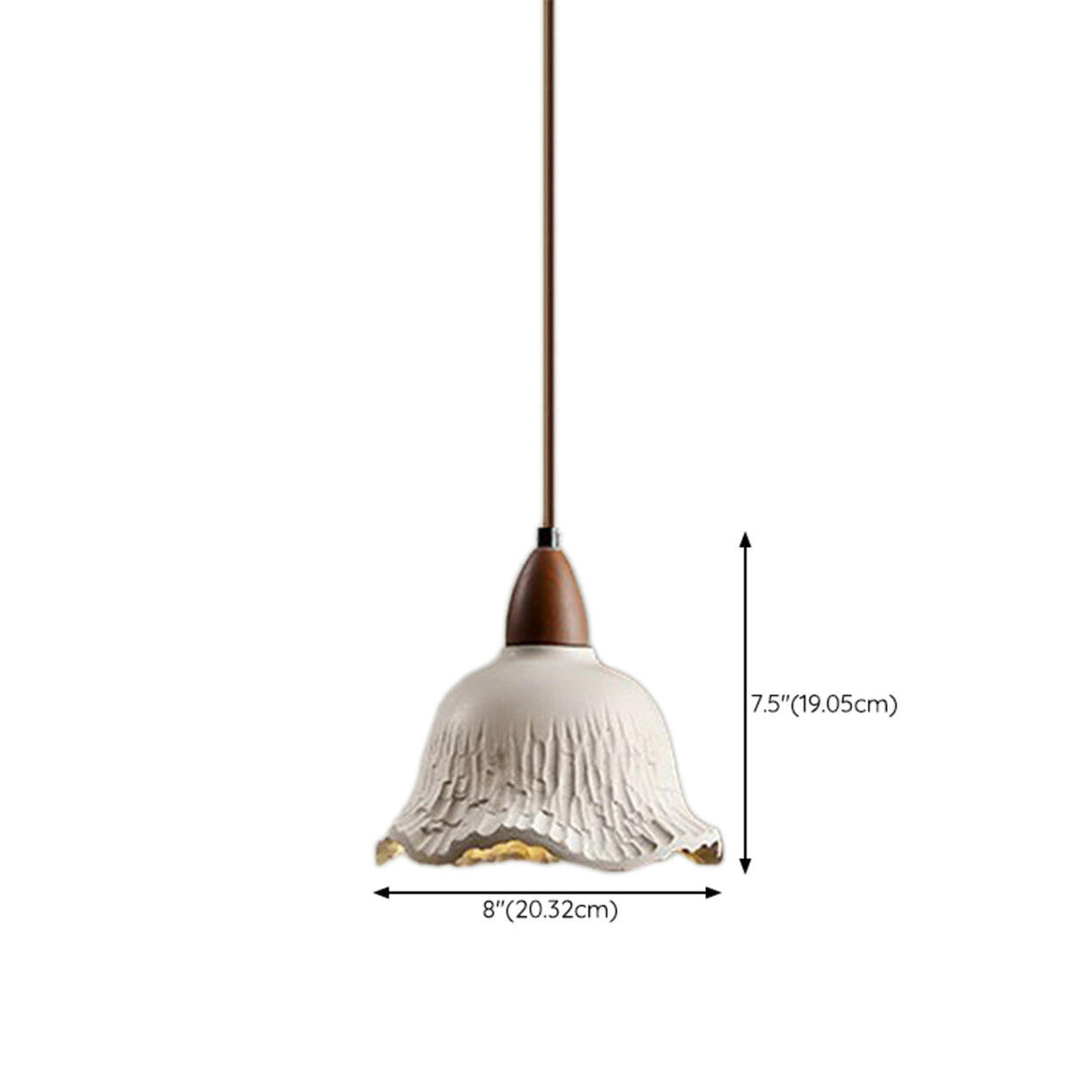 Modern Conical Gray Wooden Concrete Pendant Lights Image - 21