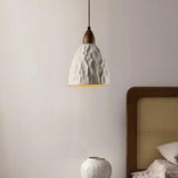 Modern Conical Gray Wooden Concrete Pendant Lights Image - 8