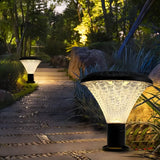 Modern Conical Solar-Powered Outdoor Garden Post Light Image - 20