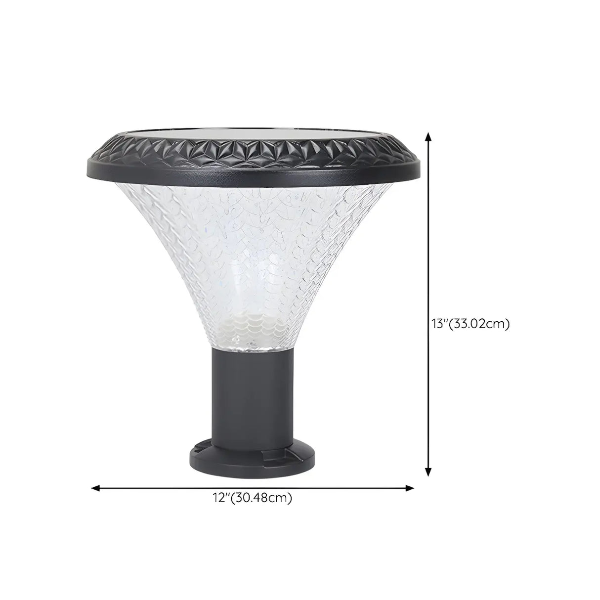 Modern Conical Solar-Powered Outdoor Garden Post Light Image - 22