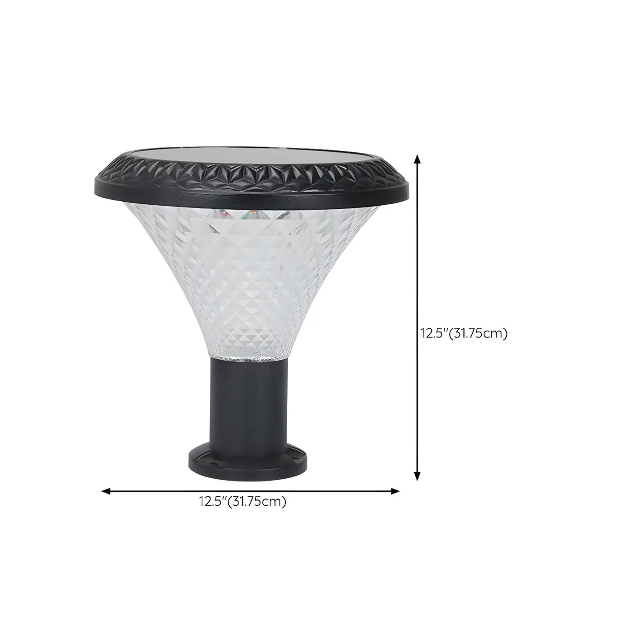 Modern Conical Solar-Powered Outdoor Garden Post Light Image - 24