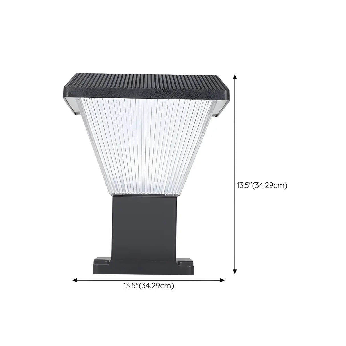 Modern Conical Solar-Powered Outdoor Garden Post Light Image - 25