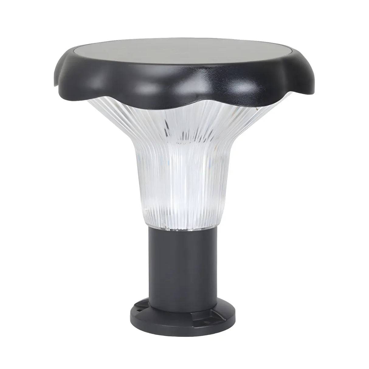 Modern Conical Solar-Powered Outdoor Garden Post Light Image - 7