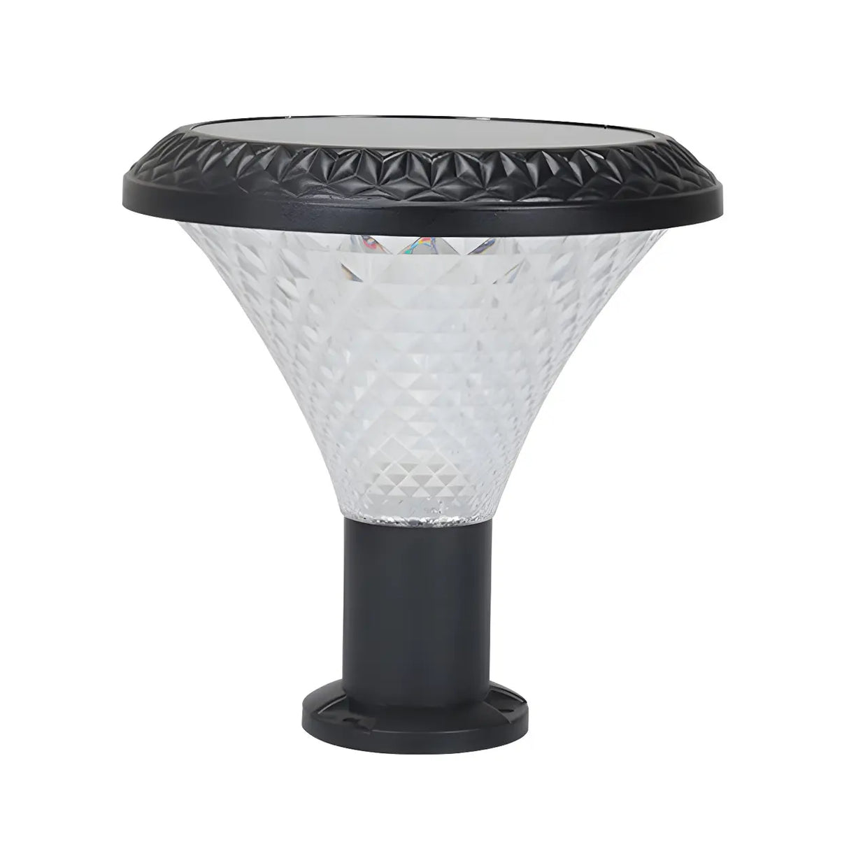 Modern Conical Solar-Powered Outdoor Garden Post Light Image - 9