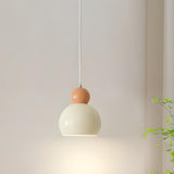 Modern Cream Dome Metal Multiple Lights Pendant Light Image - 4