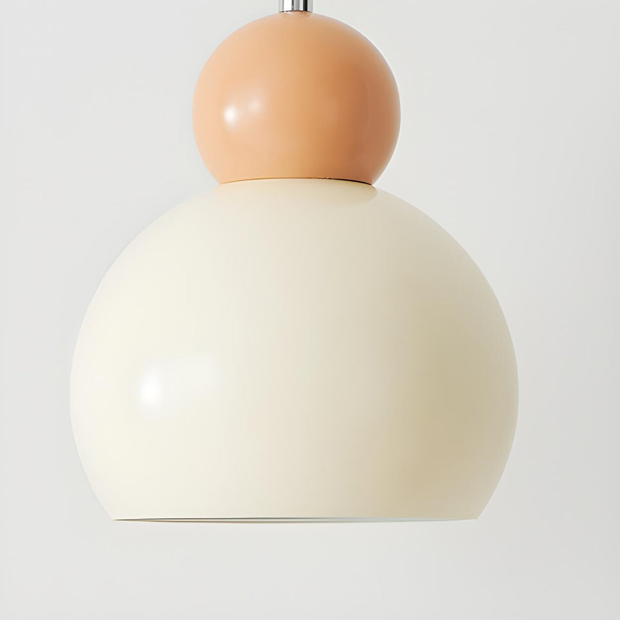 Modern Cream Dome Metal Multiple Lights Pendant Light Image - 9