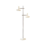 Modern Cream White Double Head Iron Floor Table Lamp Image - 3