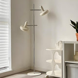 Modern Cream White Double Head Iron Floor Table Lamp Image - 4