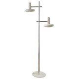 Modern Cream White Double Head Iron Floor Table Lamp Image - 7