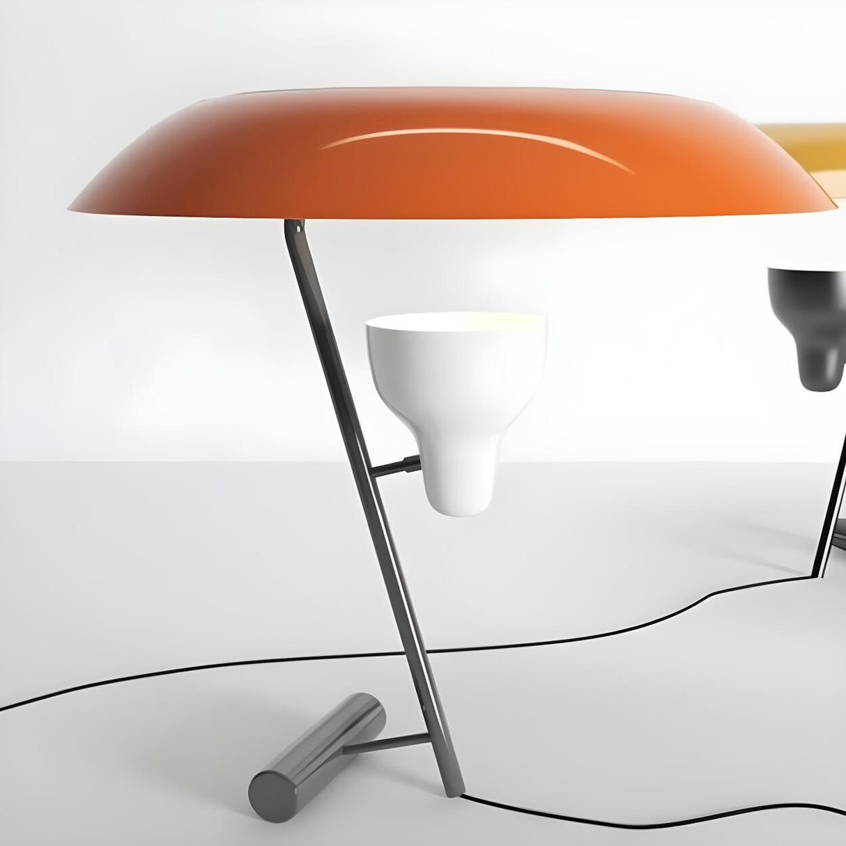 Modern Creative Beach Umbrella Orange LED Table Lamp Image - 1