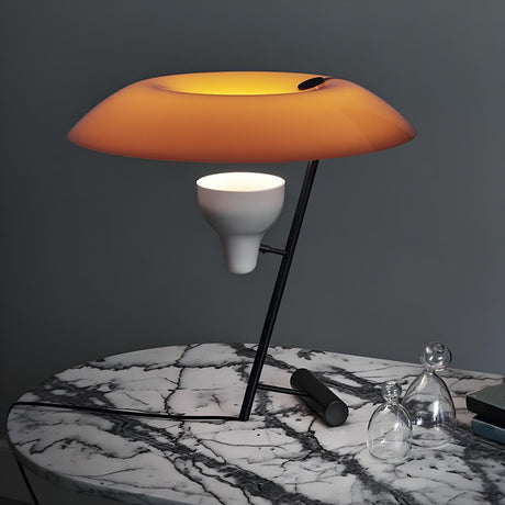 Modern Creative Beach Umbrella Orange LED Table Lamp Image - 2