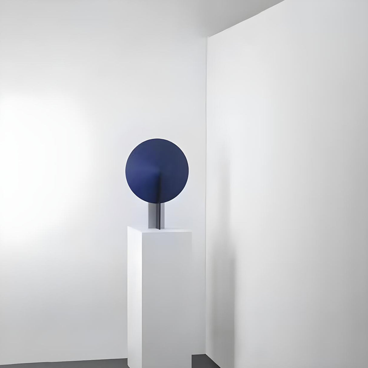 Modern Creative Blue Round Geometric Ambient Table Lamp Image - 3