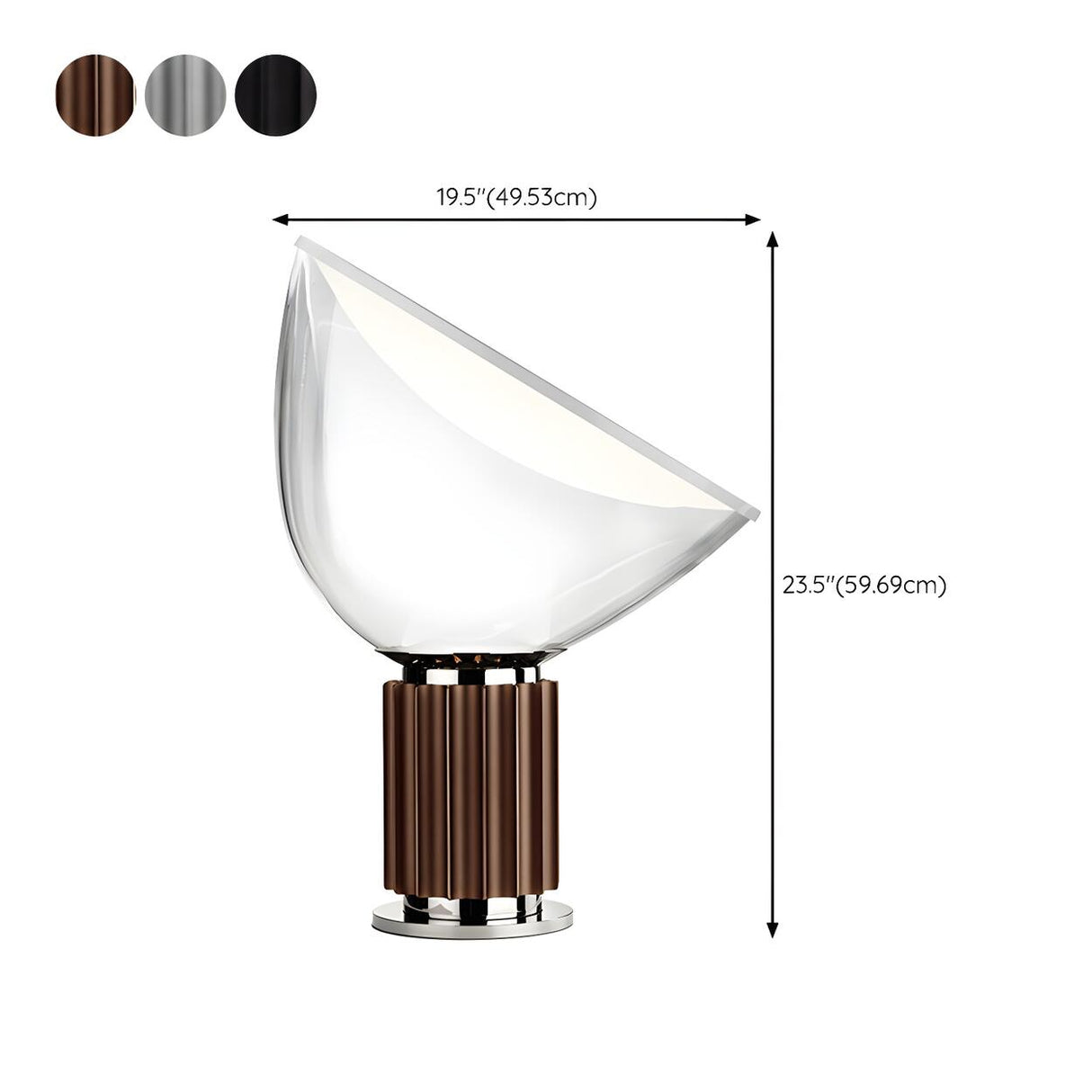 Modern Creative Bowl Shape Glass Shade Table Lamp Image - 15