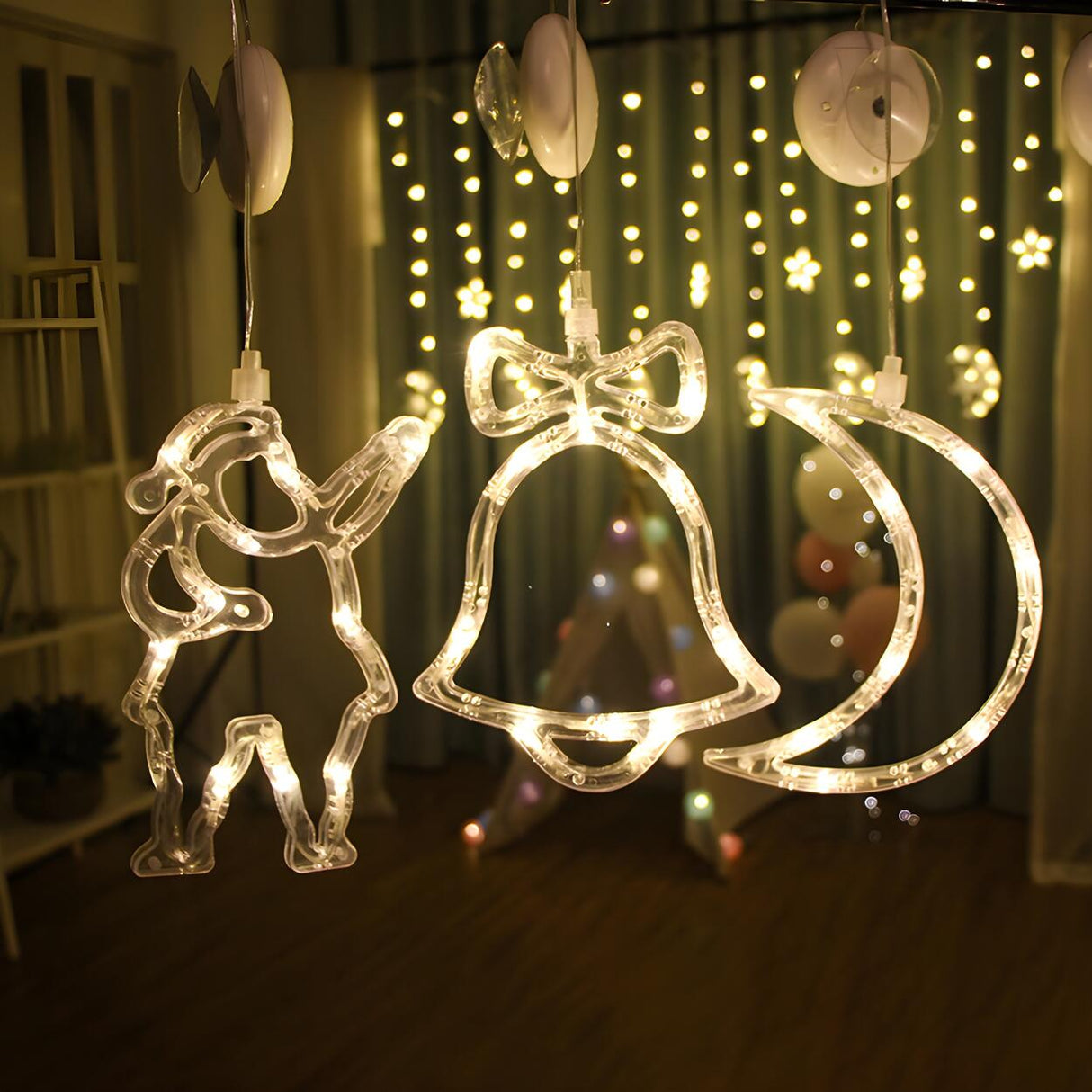 Modern Creative Christmas String Lights with Sucker Image - 3