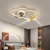 Modern Creative Cloud Multi-Light LED Ceiling Fan Light Image - 1