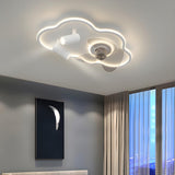 Modern Creative Cloud Multi-Light LED Ceiling Fan Light Image - 19