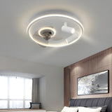 Modern Creative Cloud Multi-Light LED Ceiling Fan Light Image - 8