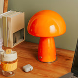 Modern Creative Dome Mushroom Glass Orange Table Lamp Image - 1