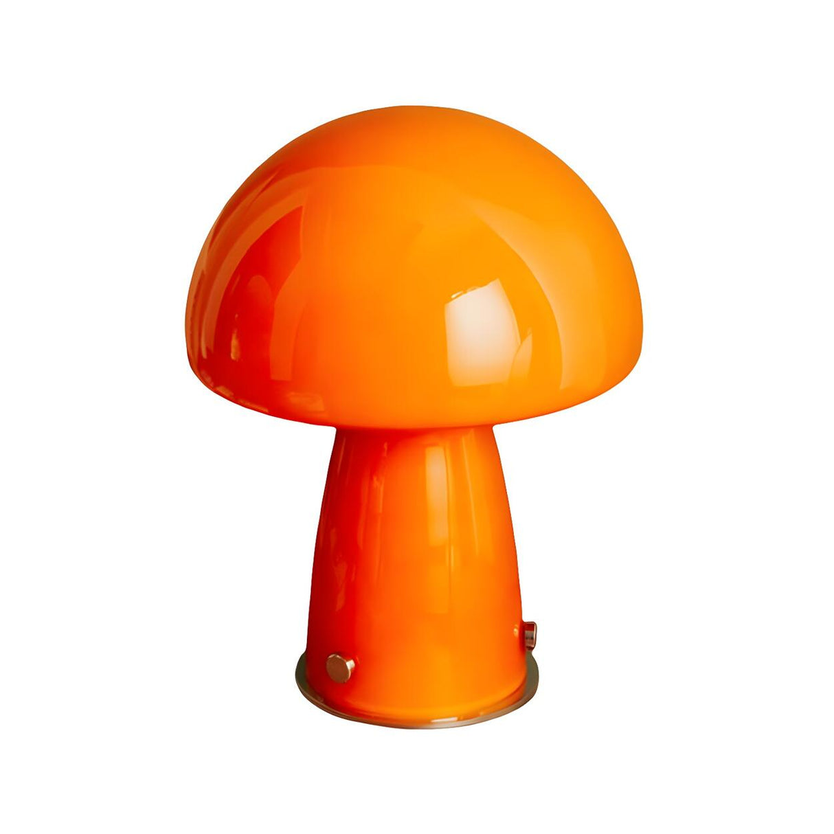 Modern Creative Dome Mushroom Glass Orange Table Lamp Image - 8