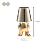 Modern Creative Mini Golden Man Metal Study Table Lamp #size