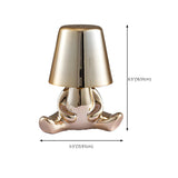 Modern Creative Mini Golden Man Metal Study Table Lamp Image - 16