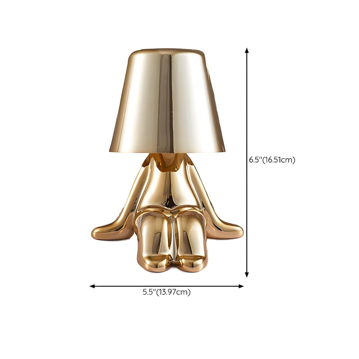 Modern Creative Mini Golden Man Metal Study Table Lamp Image - 17