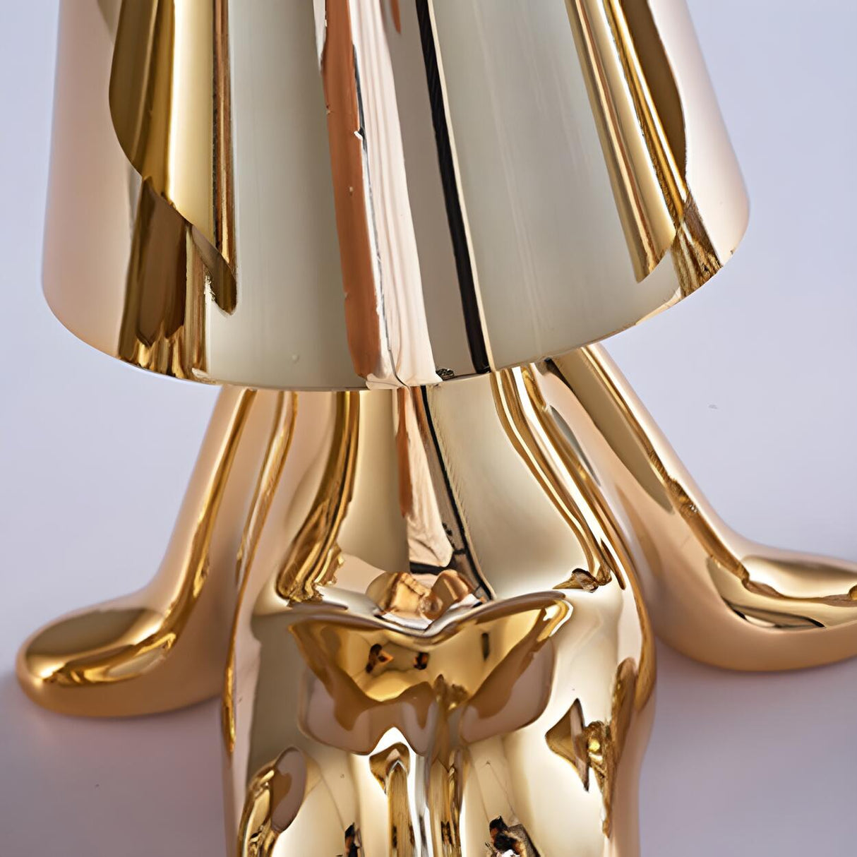 Modern Creative Mini Golden Man Metal Study Table Lamp Image - 8