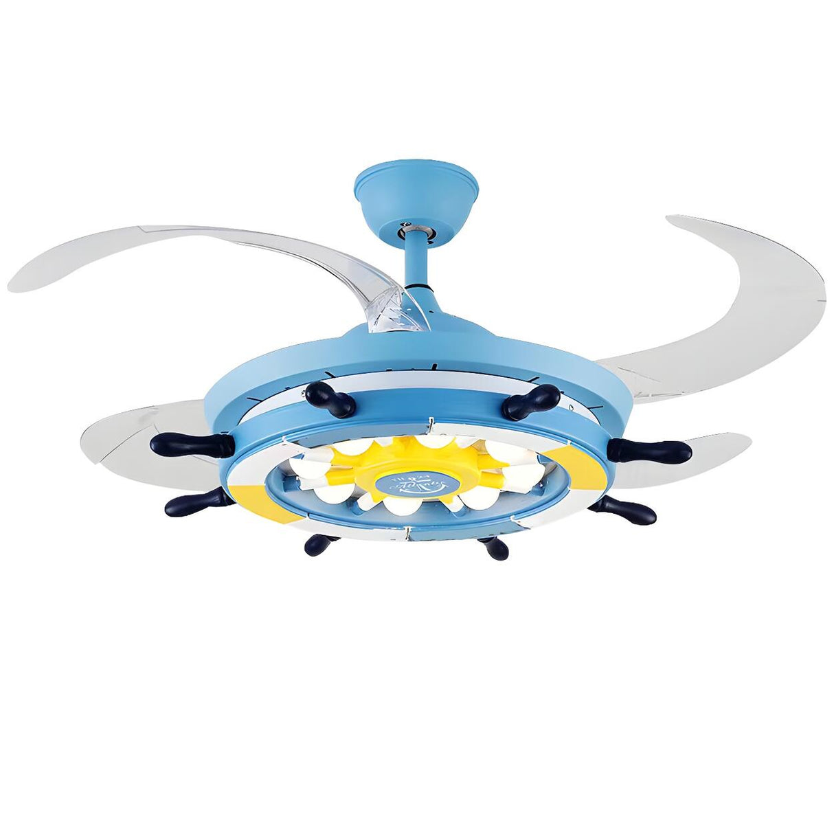 Modern Creative Nautical LED Ceiling Fan with Light Image - 5