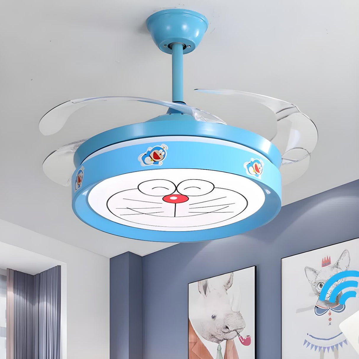 Modern Creative Nautical LED Ceiling Fan with Light Image - 9