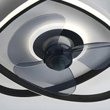 Modern Creative Oval Ring LED Ceiling Fan with Light Image - 6