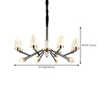 Modern Crystal Black Branch Chandelier Adjustable Height Image - 10