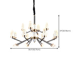 Modern Crystal Black Branch Chandelier Adjustable Height Image - 11