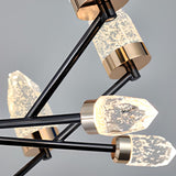 Modern Crystal Black Branch Chandelier Adjustable Height Image - 8