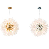 Modern Crystal Burst Adjustable Height Chandelier Image - 15