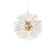 Modern Crystal Burst Adjustable Height Chandelier Image - 17