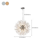 Modern Crystal Burst Adjustable Height Chandelier Image - 24