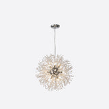 Modern Crystal Burst Adjustable Height Chandelier Image - 5