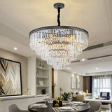 Babylon Tiered Tapered  Crystal Living Room Chandelier Image - 12